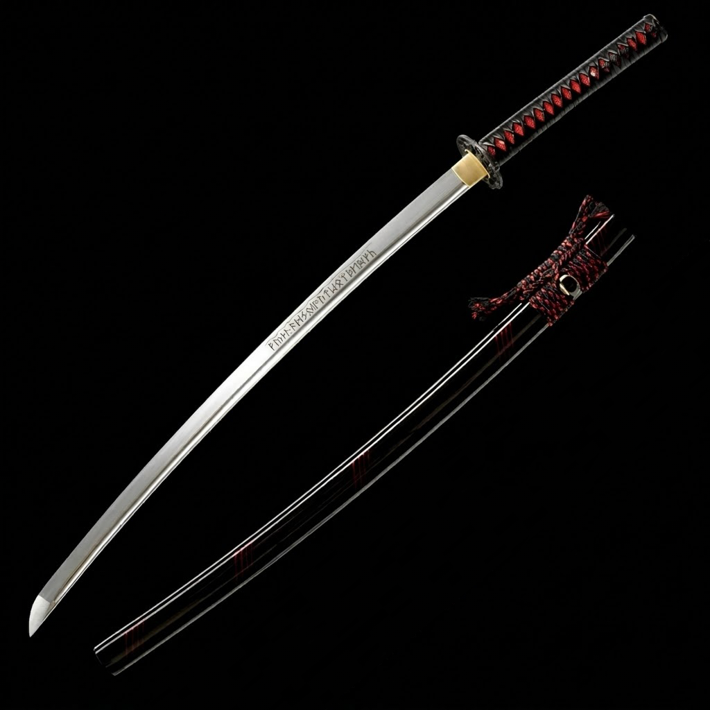 Custom engraved katana