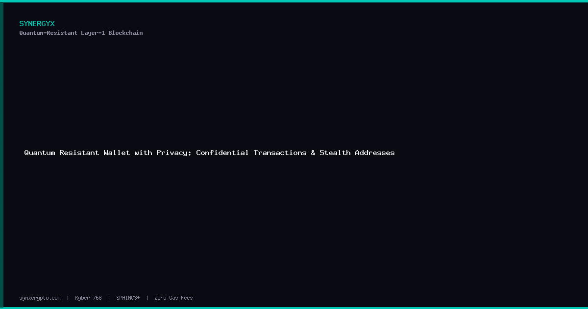 Quantum Resistant Wallet with Privacy: Confidential Transactions ...